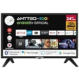 Antteq G24-AH3CF1D Smart TV 24 Zoll(61 cm) mit 12 Volt KFZ-Adapter Google...