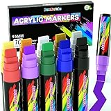 FansArriche Acrylmarker, 15 mm Jumbo -Filztipp, 10 farben wasserdichte und...