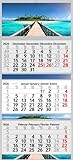 XXL Monatskalender 2026 Malediven Trauminsel mit 3 Monate Foto Kalender Strand...