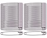 Sicherheitsnadeln, 45 mm, stark und strapazierfähig, vernickelt – 50 Stück