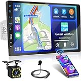 Fuluku 9 Zoll Touchscreen 1 Din Drahtloses Carplay Autoradio mit Android Auto,...
