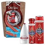 Old Spice Holzfass Geschenkset für Männer mit Captain After Shave Lotion...