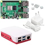 Raspberry Pi 4 4GB Starter-Kit | 5V 3A USB-C Netzteil | Gehäuse | Kühlkörper...
