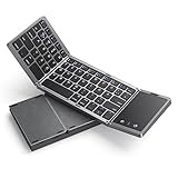 seenda Faltbare Bluetooth Tastatur mit Touchpad, Klappbare Tastatur...