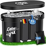 CalmMax Ovales Eisbad XL mit Abdeckung - Faltbare Badewanne Erwachsene,...