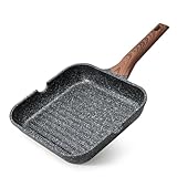 Kordisen Antihaft-Grillpfanne, 24 cm quadratische Pfanne für Induktion,...