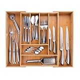 alpina Besteckkasten für Schubladen - Organizer Schublade Ausziehbar 46 x...