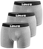 Levi's Herren Boxershort Print Limited Grey Edition 3er Pack - Grey New One -...