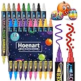 Acrylfarben stifte, Acrylstifte für Steine Wasserfest 18 Farben Dual Tip Tifte...