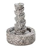 Dehner Gartenbrunnen Drill inkl. LED-Beleuchtung, Ø 45 cm, Höhe 55 cm, Granit,...
