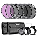 NEEWER 52mm Objektiv Filter Set: UV, CPL, FLD, ND2, ND4, ND8, Gegenlichtblende...
