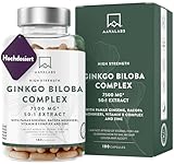 Ginkgo Biloba Kapseln hochdosiert 7500 MG- Gingko Biloba 50:1 Extrakt- Vegan...