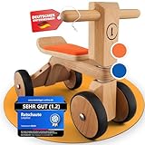 LOOPILOO Kinder Laufrad ab 1 Jahr bis 15kg [Farbe Orange] [Spielzeug aus FSC®...