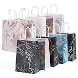 BBLIKE Papiertüten mit Henkel, 10 Stück Geschenktüten Kraftpapiertüten mit...