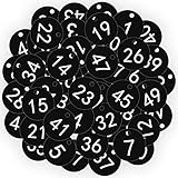 OFFCUP Gravierte Nummernschilder, 50 Stück Nummerierte Tags, Kunststoff...
