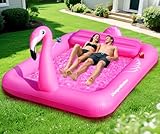 DeeprBetter Luftmatratze Pool Flamingo, Aufblasbar Luftmatratze Pool XXL mit...