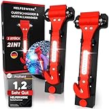 HELFERWERK® 2in1 Notfallhammer mit Gurtschneider fürs Auto [2er Set] |...