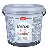Viva Decor® Bastel Beton zum Kneten (4,5 kg Eimer) Knetbeton für Dekorationen...