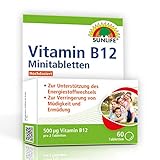 SUNLIFE Vitamin B12 Minitabletten hochdosiert: Nahrungsergänzungsmittel gegen...