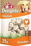 8in1 Delights Chicken Knochen XS - gesunde Kauknochen für mini Hunde,...