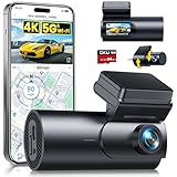 GKU 4K Dashcam Auto Vorne Hinten, 5GHz WiFi GPS, Dual Dash Cam, 1.5” IPS Mini...