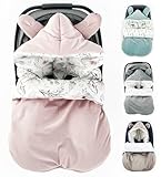 BABYFUßSACK für Babyschale Frühling Herbst Übergang warm mit Füllung,...