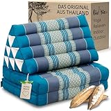 livasia Thaikissen mit 2 Auflagen - 120x50x8cm - Dreieckskissen mit Sitzkissen,...