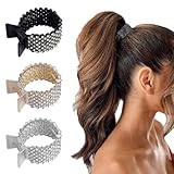3 Stück Haarspangen Damen Haarklammer Metall, Strass Haarspangen Halter Hoher...