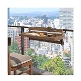 Balkonklapptisch für Geländer - Outdoor Wetterbeständiger Bartisch,...