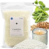 CANDELISS Sojawachs für Kerzen in Gläsern 2kg. kerzenwachs zum gießen 2kg...
