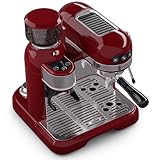 Klarstein Espresso Siebträgermaschine mit Milchaufschäumer & Mahlwerk, 1,4L...