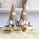 KUWUNG 2 Stück Kaffee Gonks Gnomes Plüsch Puppe, Handgefertigte Schwedische...