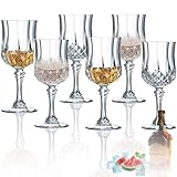 Rliocvhe Schnapsgläser 5cl, Schnapsgläser-Set 6, Likörglas mit Stiel, Klares...