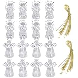 16 Stück Glas Engel Ornamente für Christbaumschmuck-klar