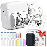 AgoDeo Mini Drucker Geschenkset - 300 DPI HD Qualität - Sofort PrintPod -...
