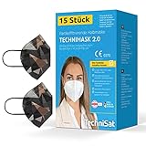 TechniSat TECHNIMASK 2.0 - FFP2 Maske (5-lagige Gesichtsmaske mit hochwertigem...