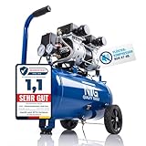 NTG Silent Druckluft Kompressor 1470W Starke Leistung 24 Liter Tank 9 Bar...