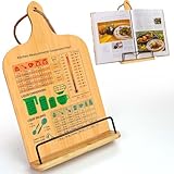 Kochbuchhalter Holz, Buchständer Küche, Buchhalter Wand, iPad Tablet Ständer,...