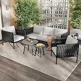 Miyemo Gartenmöbel Set, Lounge Möbel Outdoor, Balkonmöbel Set,...