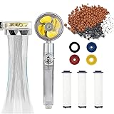 Wassersparender Propeller-Druckduschkopf um 360° Drehbarer Duschkopf Handbrause...