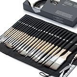 ARTIFY 25-teiliges Premium Pinselset Acrylfarben, Flache Filbert Rund Fächer...