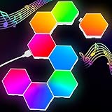 Hexagon RGB LED Panel - LED Sechseck Gaming Wandleuchte Smart LED Panel Lichter...