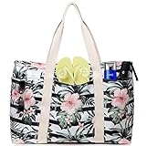 Makukke Große Strandtasche mit Reißverschluss, Shopper Damen Schultertasche...