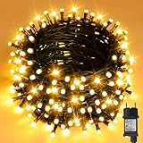cshare Weihnachten Lichterkette Außen, 20m 200 LED Lichterkette Weihnachtsbaum...