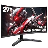 KOORUI Gaming Monitor 27 Zoll, 1800R Fläche Bildschirm 2560X1440 (QHD), 144HZ...