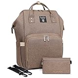 Pomelo Best Baby Wickelrucksack stylische Wickeltasche Rucksack mit...
