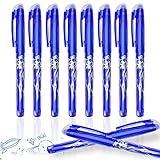 Radierbarer Kugelschreiber, 8 Stück Blau Radiergummi Stift, 0.5mm...