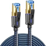 deleyCON 1,5m CAT 8 Netzwerkkabel (40 Gbit/s, Nylon, 100% Kupfer) S/FTP PIMF -...