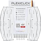 PLEXICLICK® Kennzeichenhalter Rahmenlos in Transparent - Einfache Montage -...