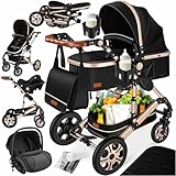 KESSER® Loops 4 in 1 Kinderwagen Kombikinderwagen Komplett-Set inkl. Babywanne...